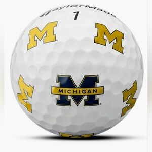 TaylorMade TP5 MICHIGAN Wolverines Practice Golf Balls Set Of 12 New (No Box)